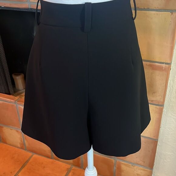 Zara Black Tuxedo Style High Waist Shorts, size L - Picture 4 of 6